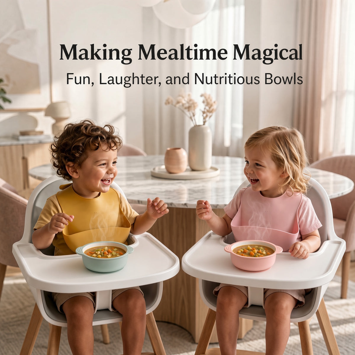 Enzadri Bol en Silicone à Ventouse avec Plaque en Porcelaine Pour bébé, Tout-Petit, 100% alimentaire, sans BPA. Idéale Pour le début de la Diversification des repas, Rose