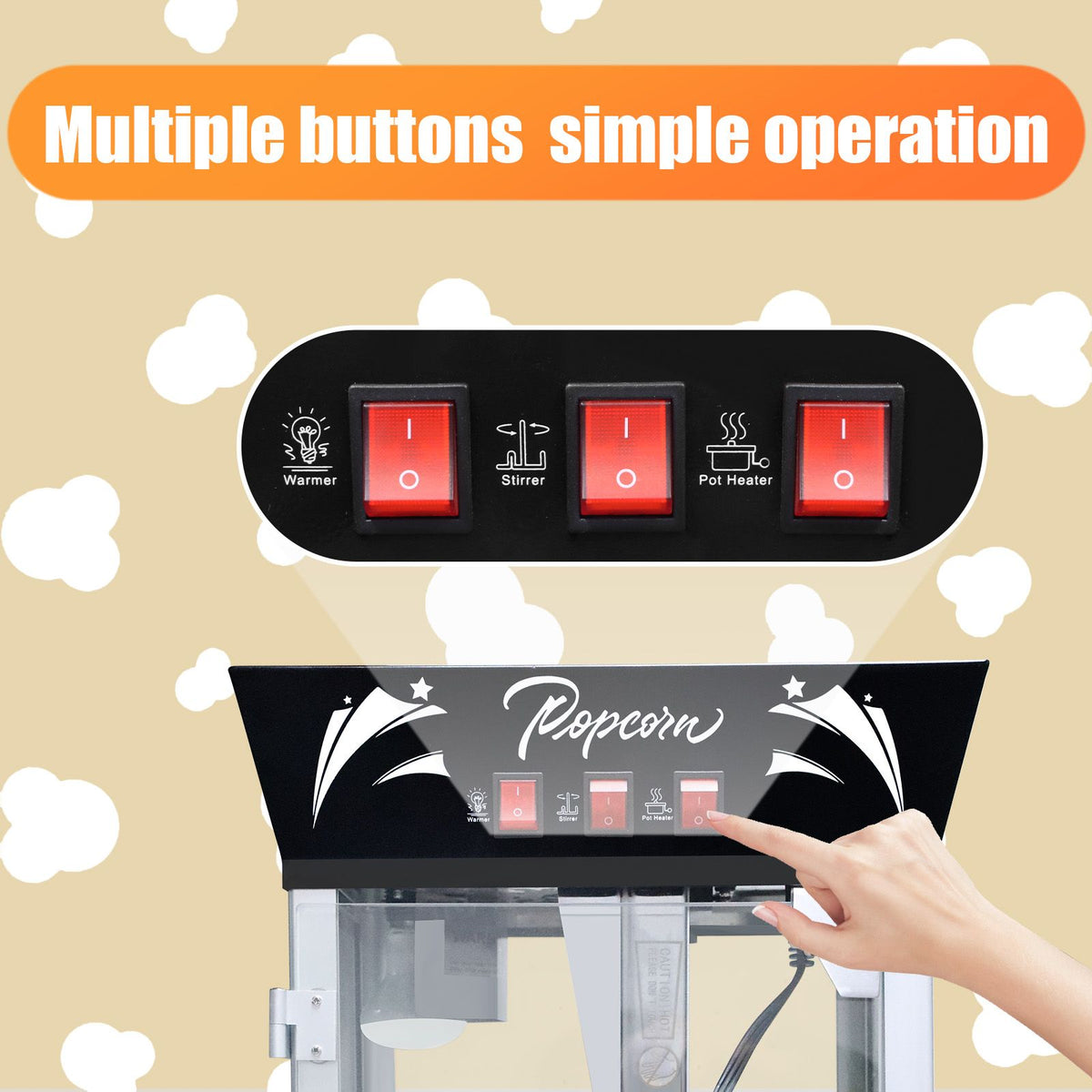 Popcorn machine for movie nights and parties - view 4