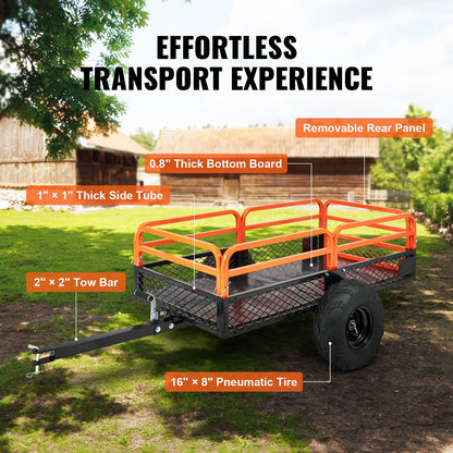 Heavy-duty 1500 lb ATV dump trailer - view 10