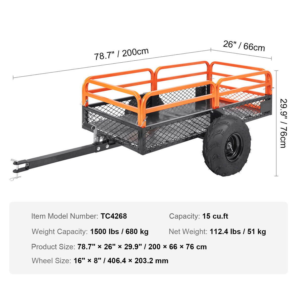 Utility dump trailer for yard work - view 6
