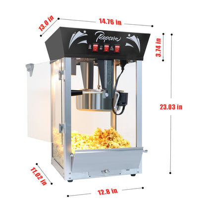 850W popcorn maker with tempered glass - view 2